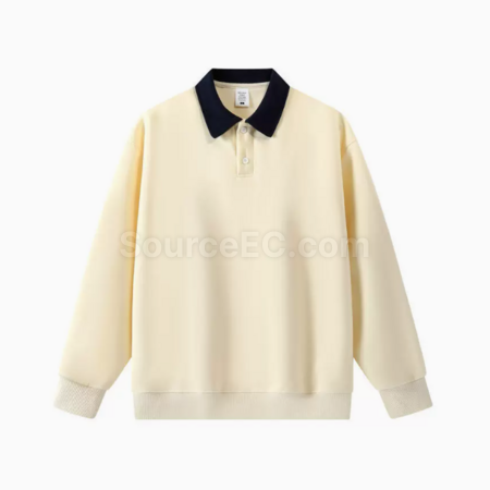 客製化拼色polo長袖禮品