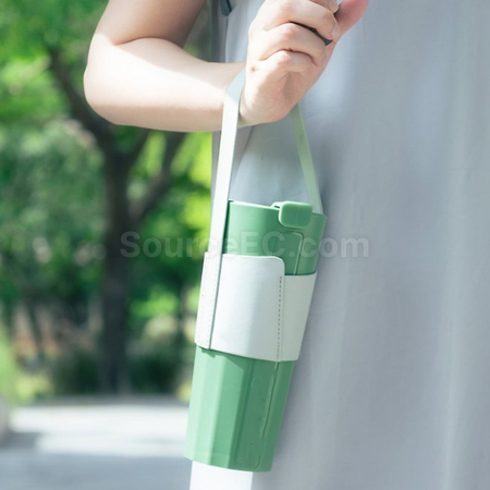 客製化簡約純色皮革杯套禮品