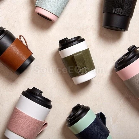 客製化北歐風皮革手提杯套禮品