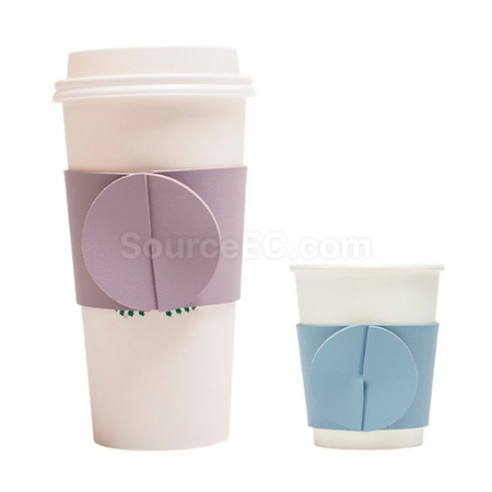 客製化北歐 ins 皮革奶茶杯套禮品