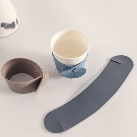 客製化北歐 ins 皮革奶茶杯套禮品