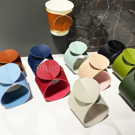 客製化北歐 ins 皮革奶茶杯套禮品
