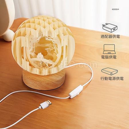 客製化花前月下紙雕燈禮品
