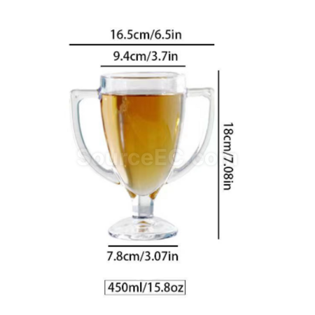 客製化雙耳獎杯啤酒杯禮品