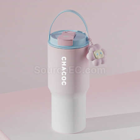 客製化不銹鋼帶吸管保溫杯禮品