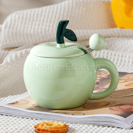 客製化創意蘋果陶瓷杯禮品