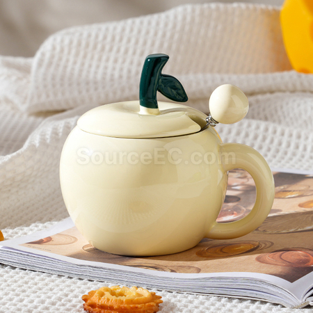 客製化創意蘋果陶瓷杯禮品