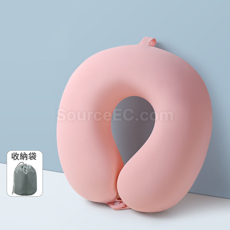 客製化可折疊收納記憶棉頸枕-圓形禮品