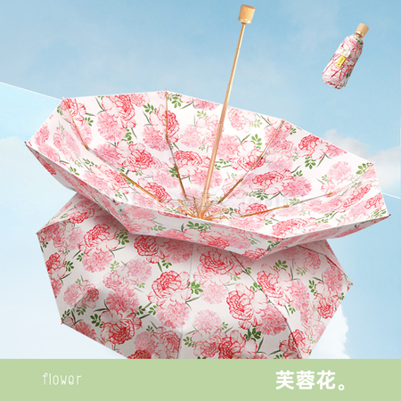 客製化雙層黑膠五摺廣告傘禮品