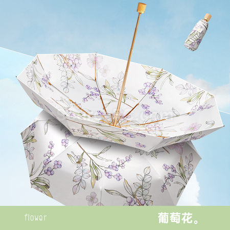 客製化雙層黑膠五摺廣告傘禮品