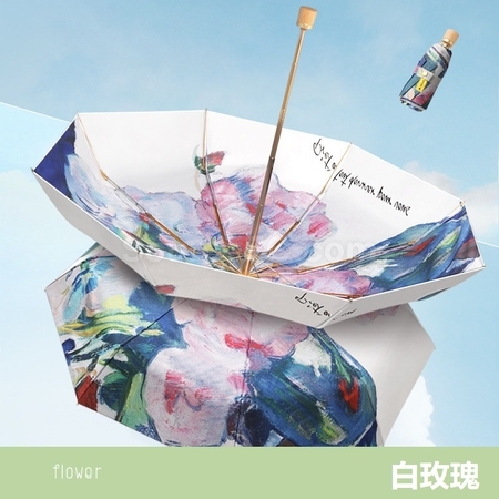 客製化雙層黑膠五摺廣告傘禮品