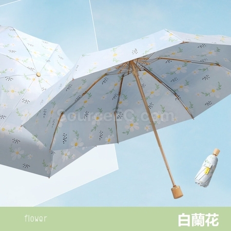 客製化雙層黑膠五摺廣告傘禮品