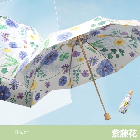 客製化雙層黑膠五摺廣告傘禮品