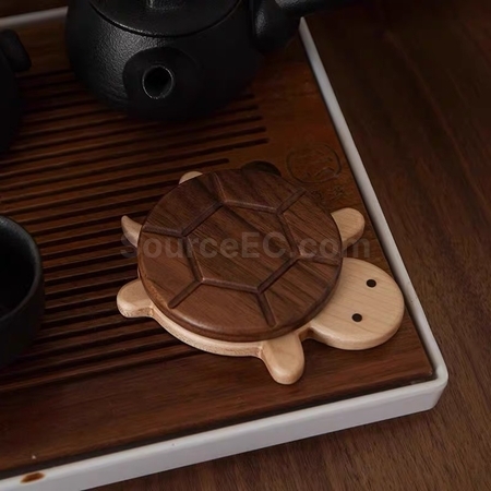 客製化烏龜木杯墊禮品