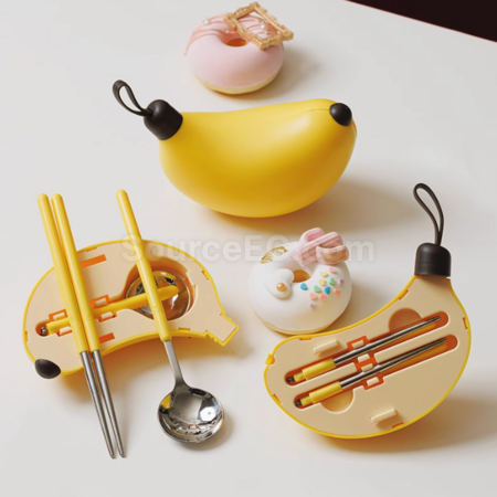 客製化創意香蕉造型便攜餐具禮品
