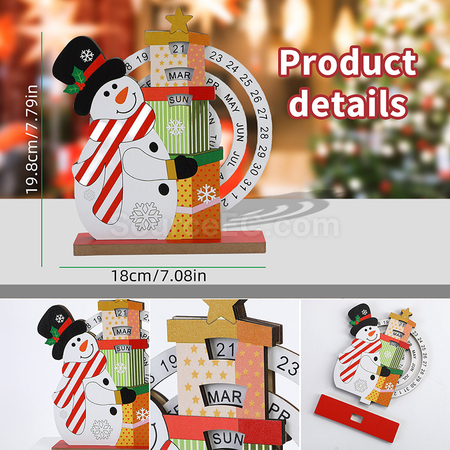 客製化雪人旋轉萬年檯曆禮品
