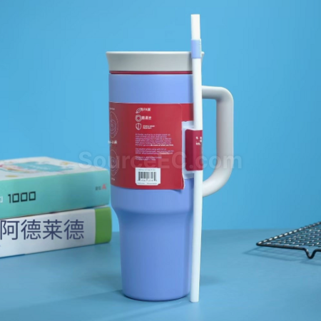 客製化大容量雙層真空吸管保溫杯禮品