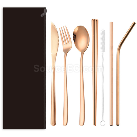 客製化便攜不鏽鋼餐具套裝禮品