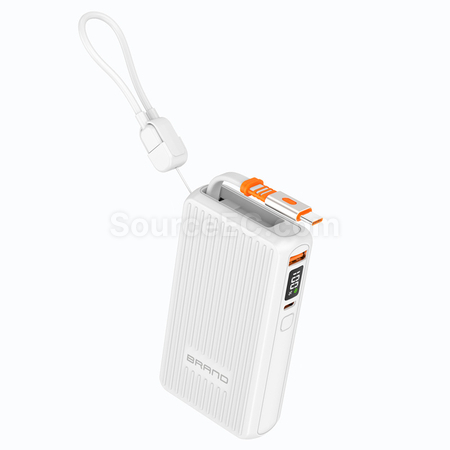 客製化伸縮自帶線行動電源禮品