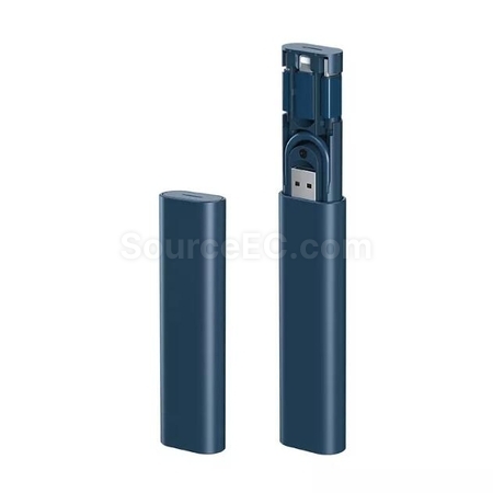 客製化帶鏡便攜充電線收納盒禮品