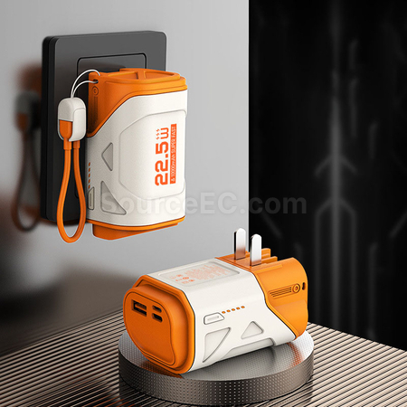 客製化帶線墻插行動電源禮品
