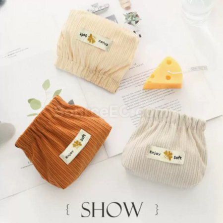 客製化燈芯絨自動閉合可擕式收納包禮品