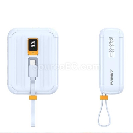 客製化Pisen迷你自帶線移動電源禮品