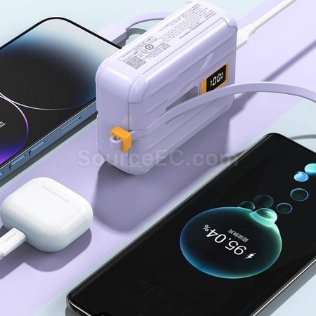 客製化Pisen迷你自帶線移動電源禮品