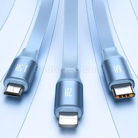 客製化三合一伸縮快充充電線禮品