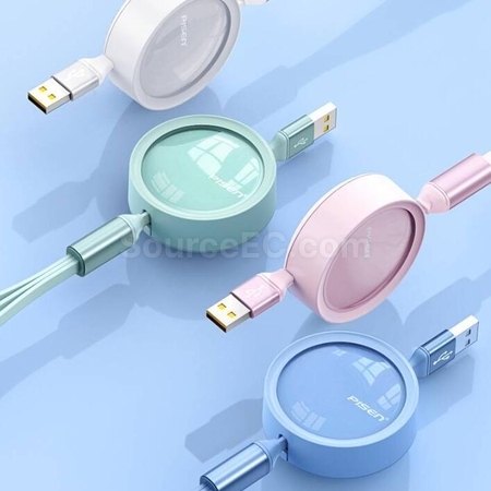 客製化三合一伸縮快充充電線禮品