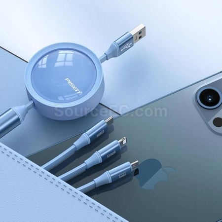 客製化三合一伸縮快充充電線禮品