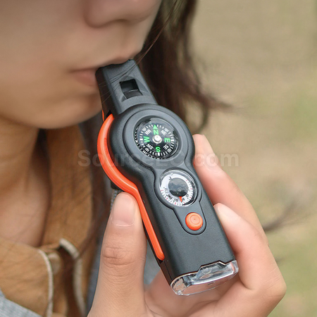 客製化七合一求生多功能指南針戶外口哨禮品