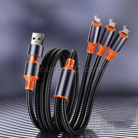 客製化二拖三快充數據線禮品