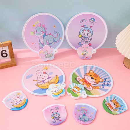 客製化花朵折疊廣告扇子禮品