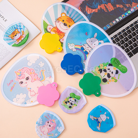 客製化花朵折疊廣告扇子禮品
