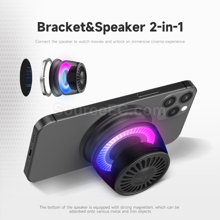客製化二合一磁吸無線音箱藍牙禮品
