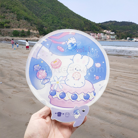 客製化兔子折疊廣告扇子禮品