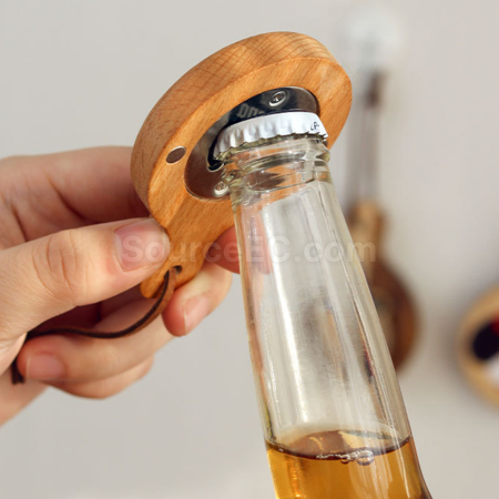 客製化實木冰箱貼開瓶器禮品