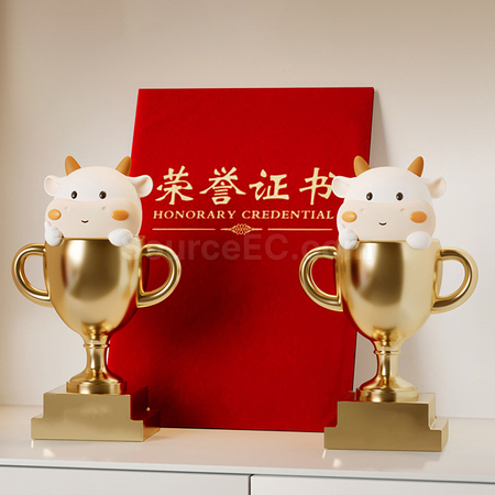 客製化牛牛獎座禮品