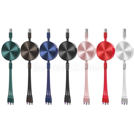 客製化三合一伸縮數據充電線禮品