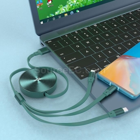 客製化三合一伸縮數據充電線禮品