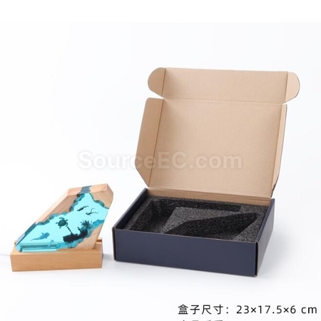 客製化實木樹脂小夜燈藝術擺飾禮品