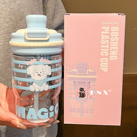客製化Tritan可愛吸管水杯禮品