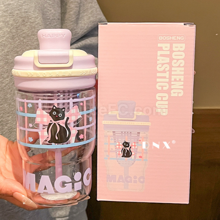 客製化Tritan可愛吸管水杯禮品