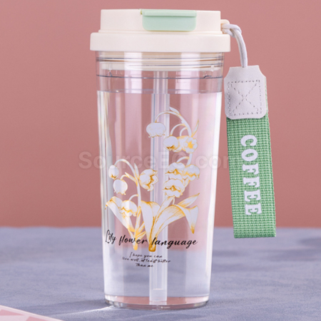客製化便攜隨行運動雙飲吸管杯禮品