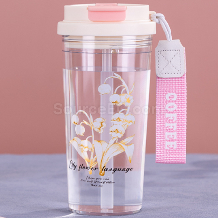 客製化便攜隨行運動雙飲吸管杯禮品