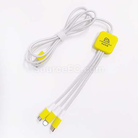 客製化雙面發光LOGO三合一充電線禮品