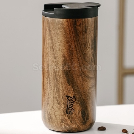 客製化木紋便攜保溫杯禮品