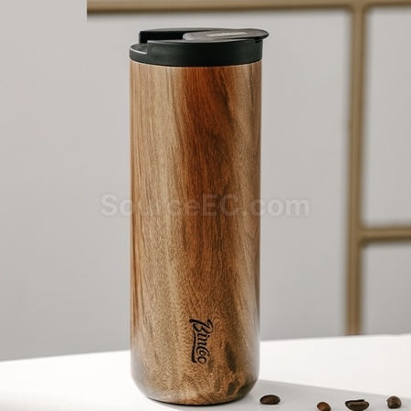 客製化木紋便攜保溫杯禮品