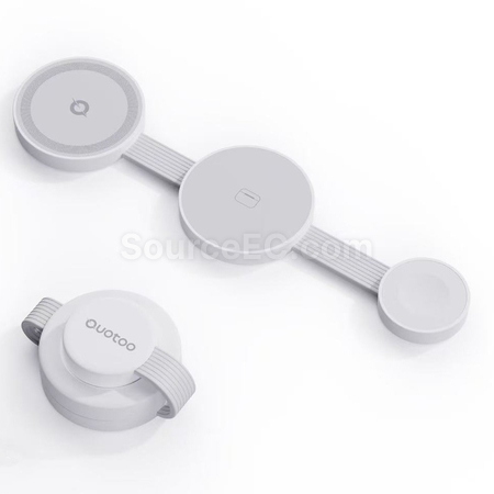 客製化三合一磁吸無線充電器禮品